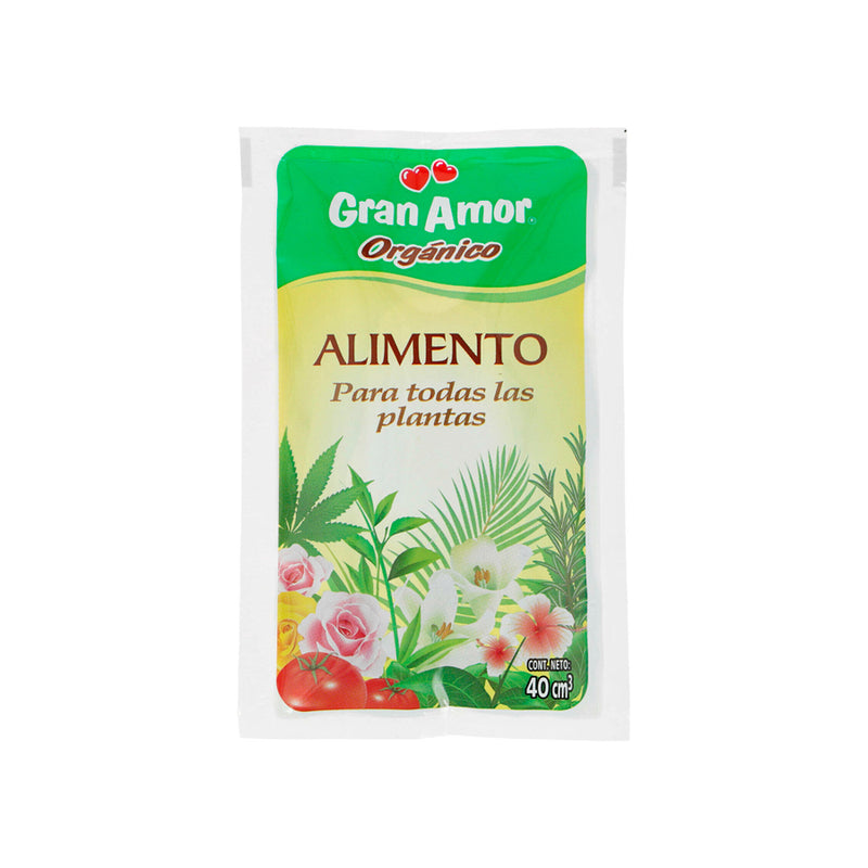 Fertilizante Gran Amor Sachet Orgánico para Plantas 40 ml