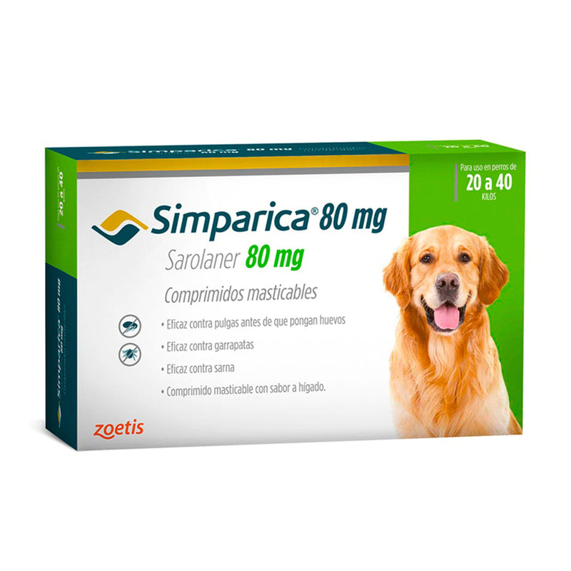 Pastilla Masticable Simparica de 20 a 40 KG