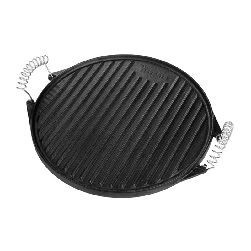 Plancha Redonda Hierro Fundido con Asas de Alambre Victoria