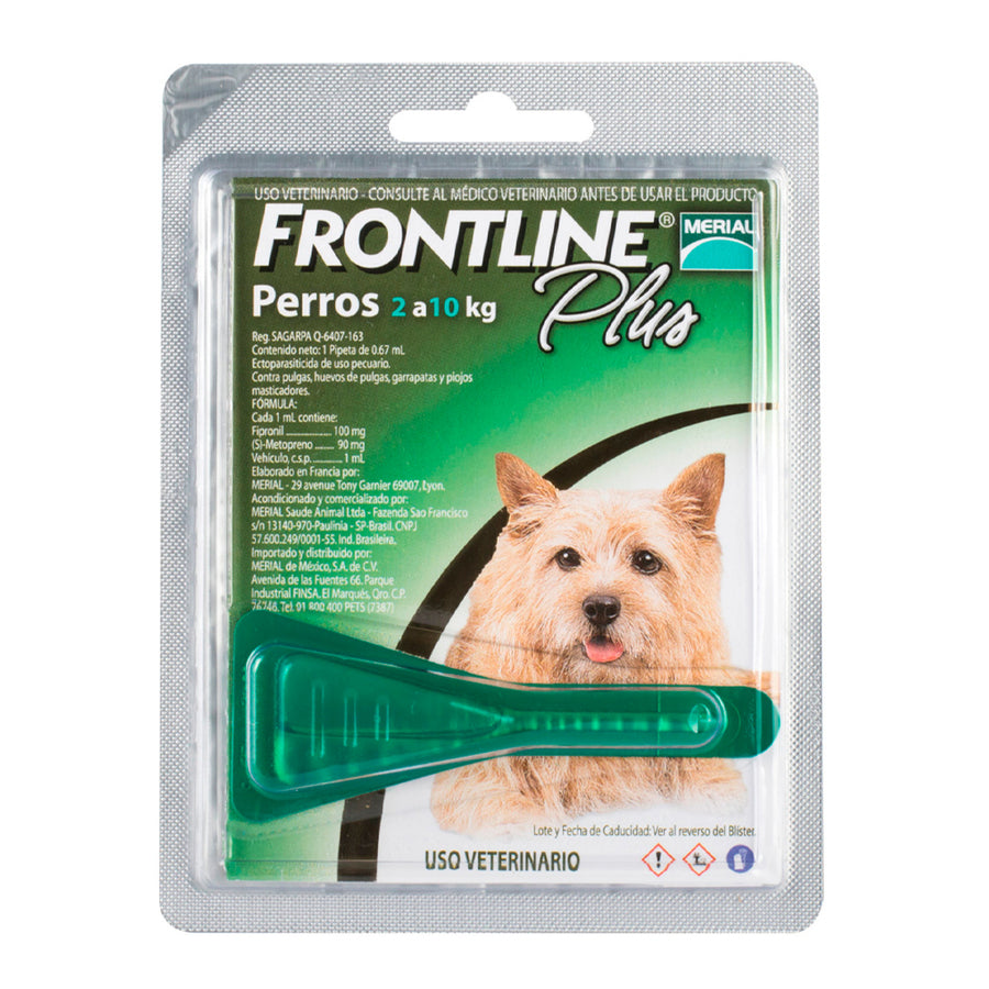 Pipeta Frontline Plus para Perros 2 a 10 KG