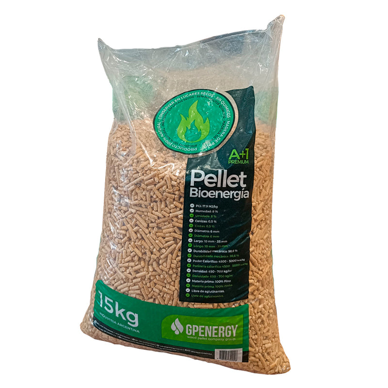 Pellets P/Combustión Molf Nacional Bolsa de 15 Kg
