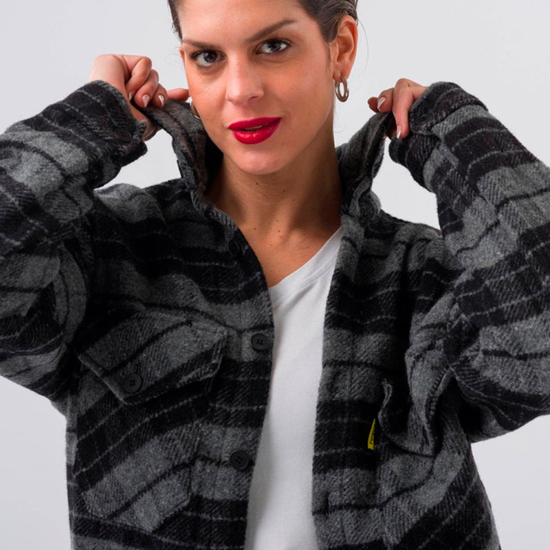 Camisa Leñadora Tartán Pampero Gris/Negro