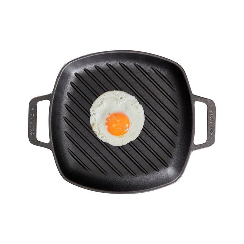 Plancha Hierro Fundido Esmaltado Doble Asa 25x25cm Victoria