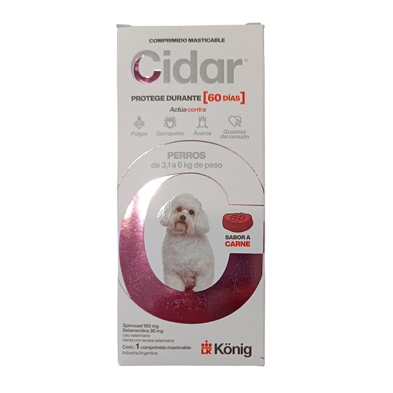 Pastilla para Pulgas Masticable Cidar para Perros