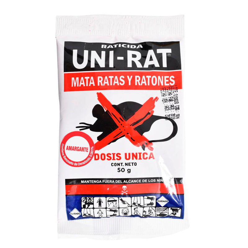 Raticida Uni Rat Sobre de 50 G