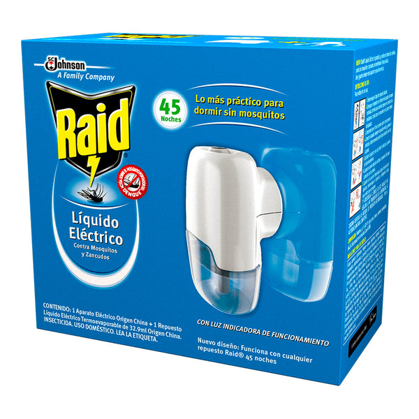 Raid Líquido Eléctrico 45 Noches Aparato + Repuesto