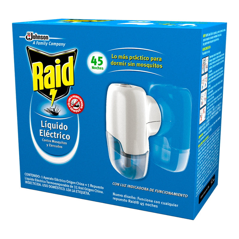 Raid Líquido Eléctrico 45 Noches Aparato + Repuesto