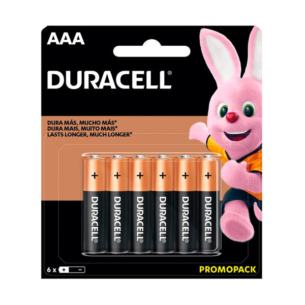 Pilas Duracel AAA x 6 Unidades