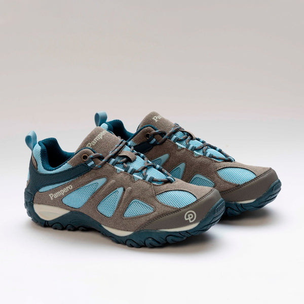 Zapato Pampero Sandy Gris/Turquesa
