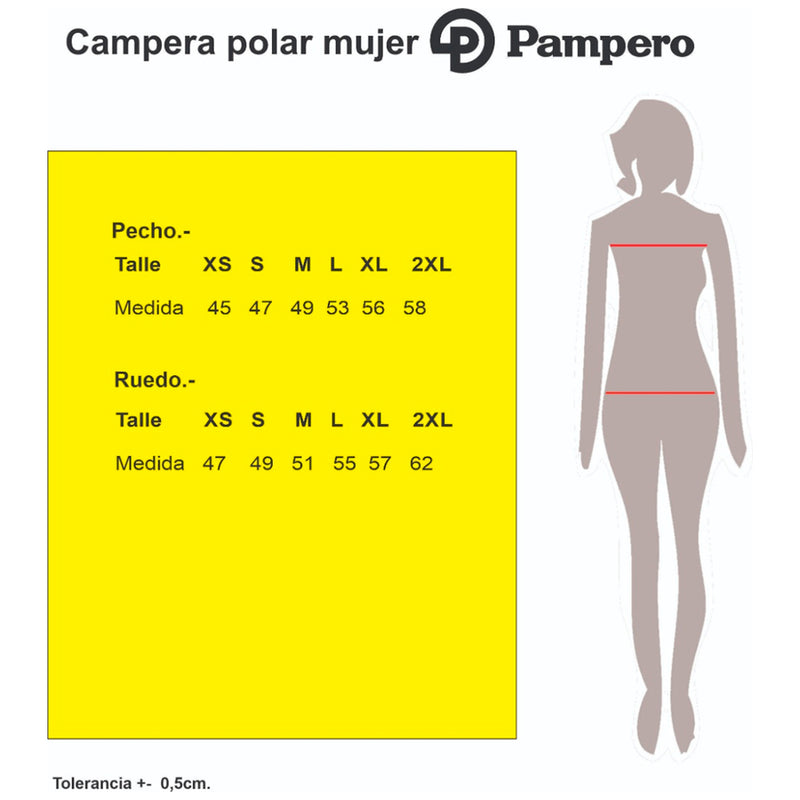 Campera Polar Pampero Dama Color Verde