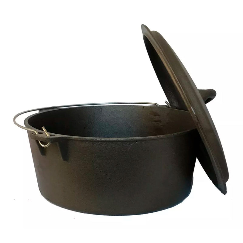 Olla de Hierro Fundido con tapa y Asa 8 Litros