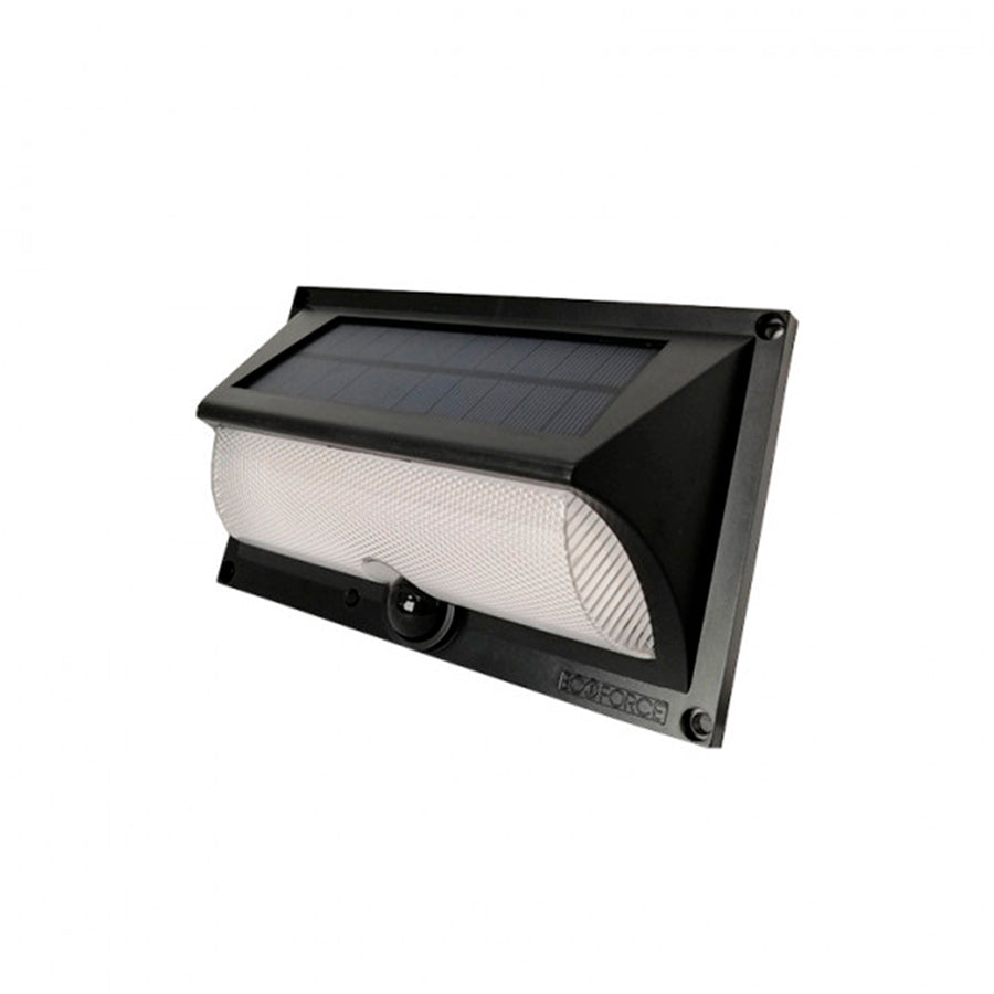 Aplique Led Solar Con Sensor Negro 3000K